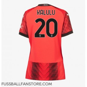 AC Milan Pierre Kalulu #20 Replik Heimtrikot Damen 2023-24 Kurzarm